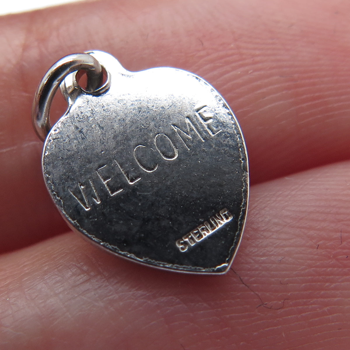 925 Sterling Silver Antique Beta Sigma Phi Fraternity Heart Minimalist Pendant