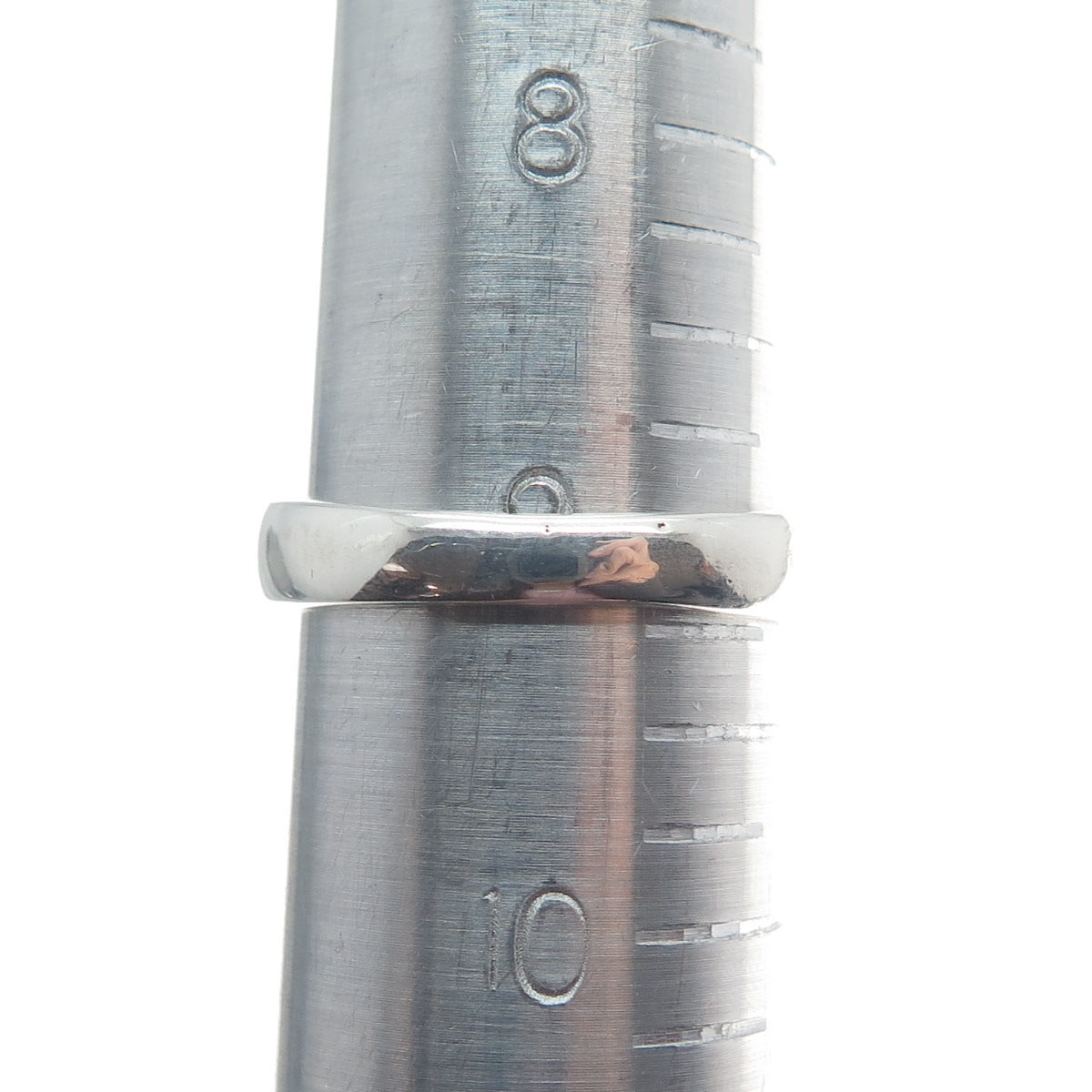 925 Sterling Silver Real Round-Cut Diamond Modernist Ring Size 9.25