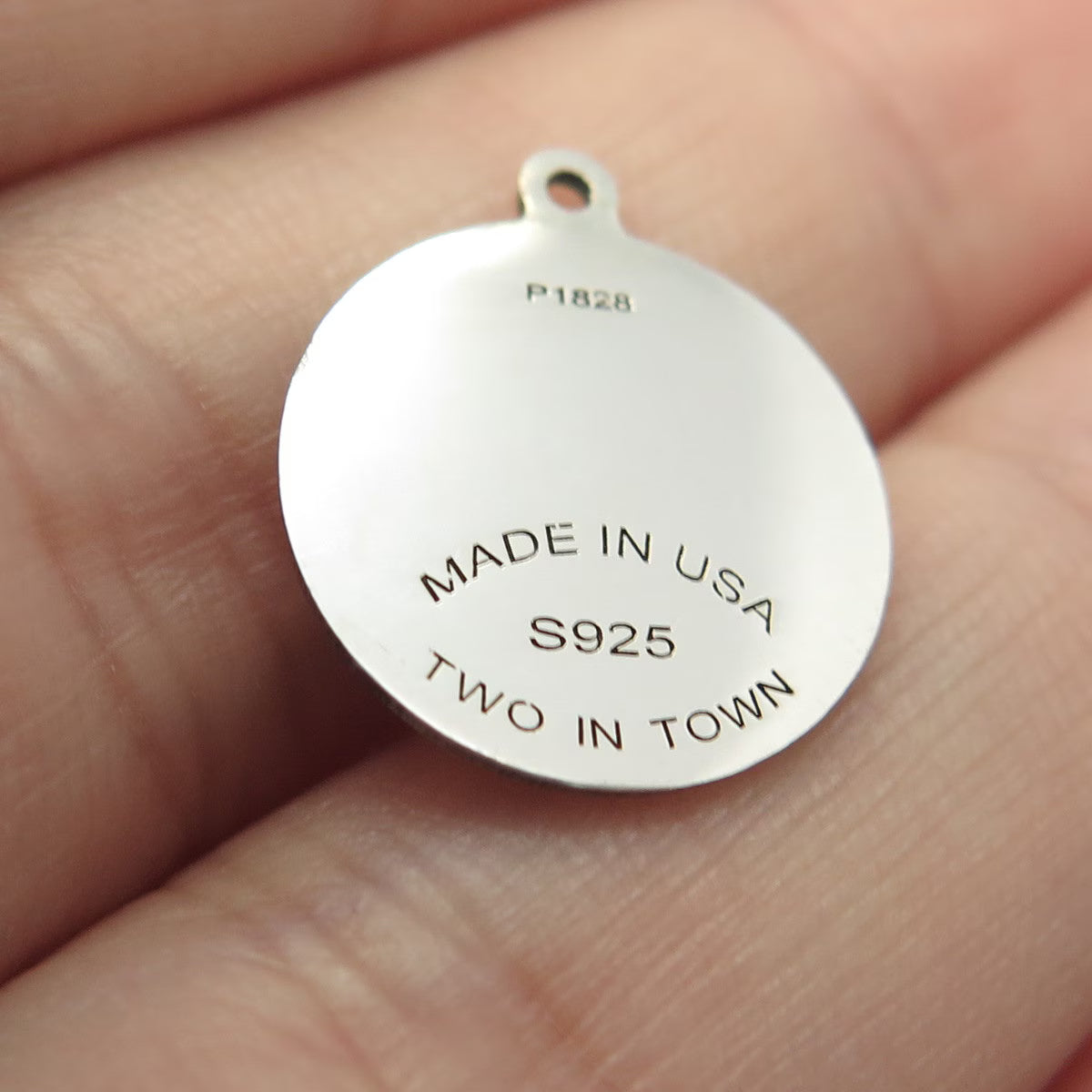 925 Sterling Silver USA Two In Town Horse Pendant