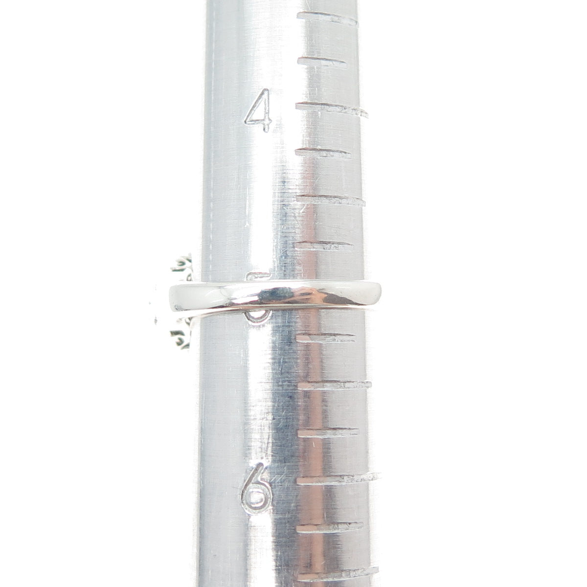 SLV SADYE L VASSIL 925 Sterling Silver Real Diamond & Aquamarine Ring Size 5