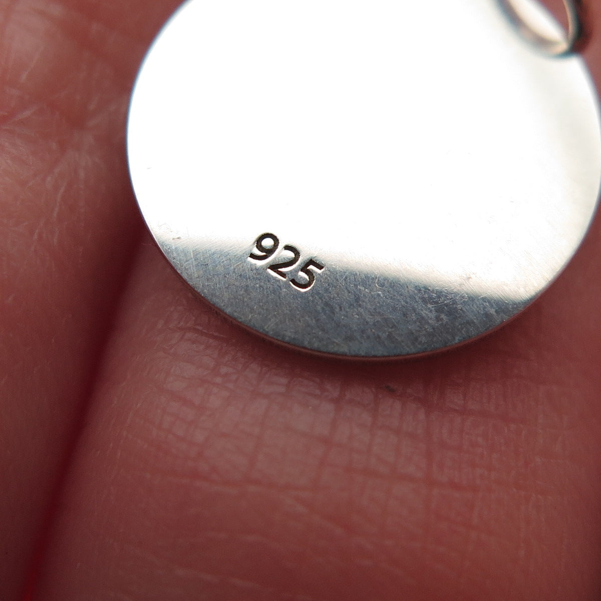 925 Sterling Silver Blue Enamel Leo Zodiac Sign Round Tag Mini Charm Pendant