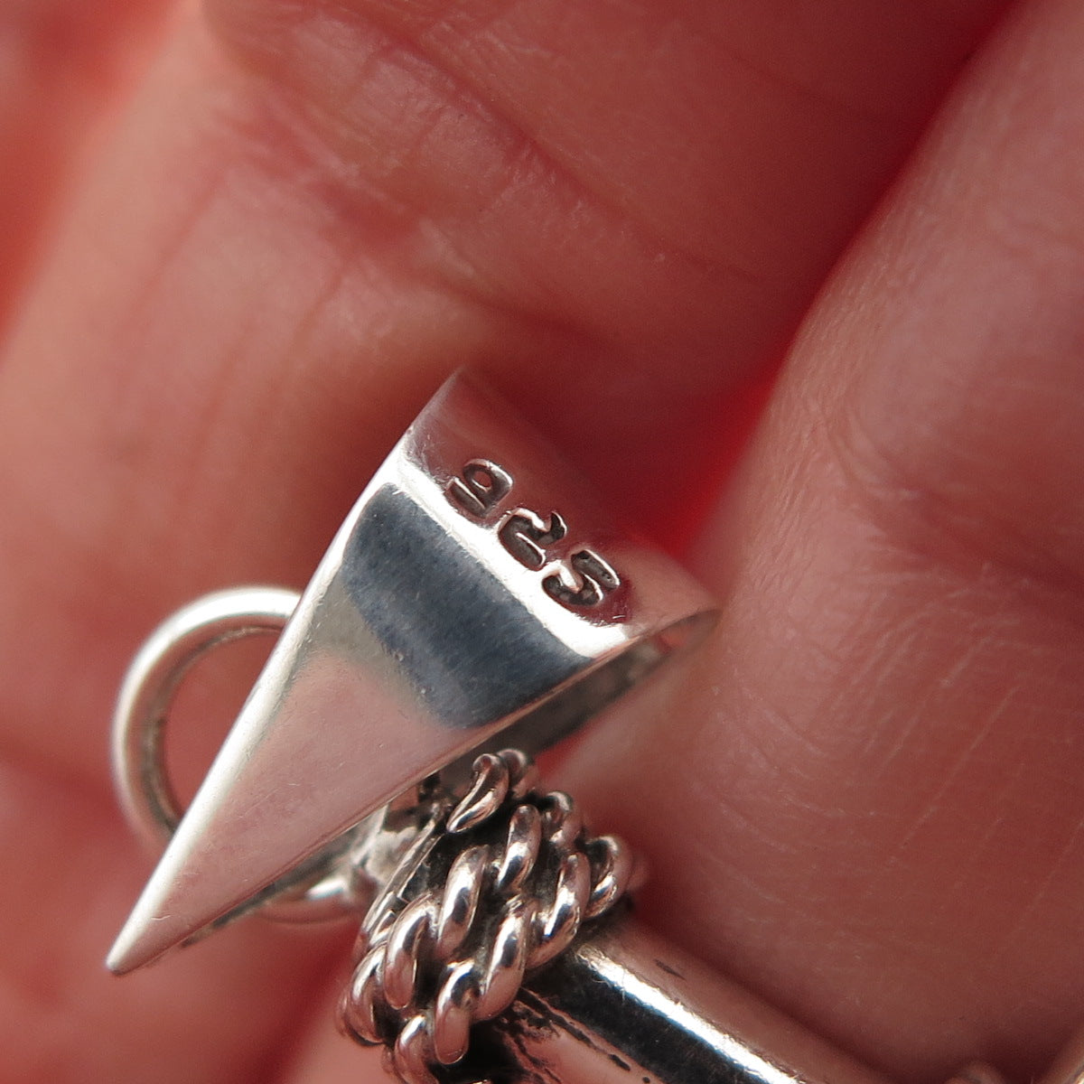 925 Sterling Silver Vintage Cross Religious Oxidized Pendant