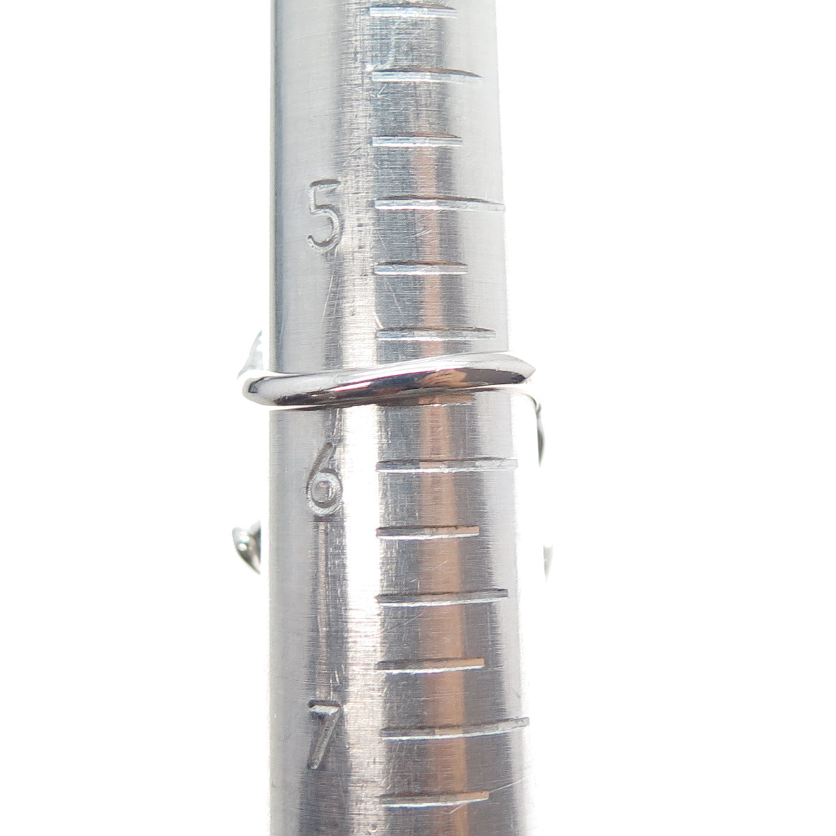 925 Sterling Silver Real Heart Round-Cut Citrine & C Z Lily Ring Size 5.75