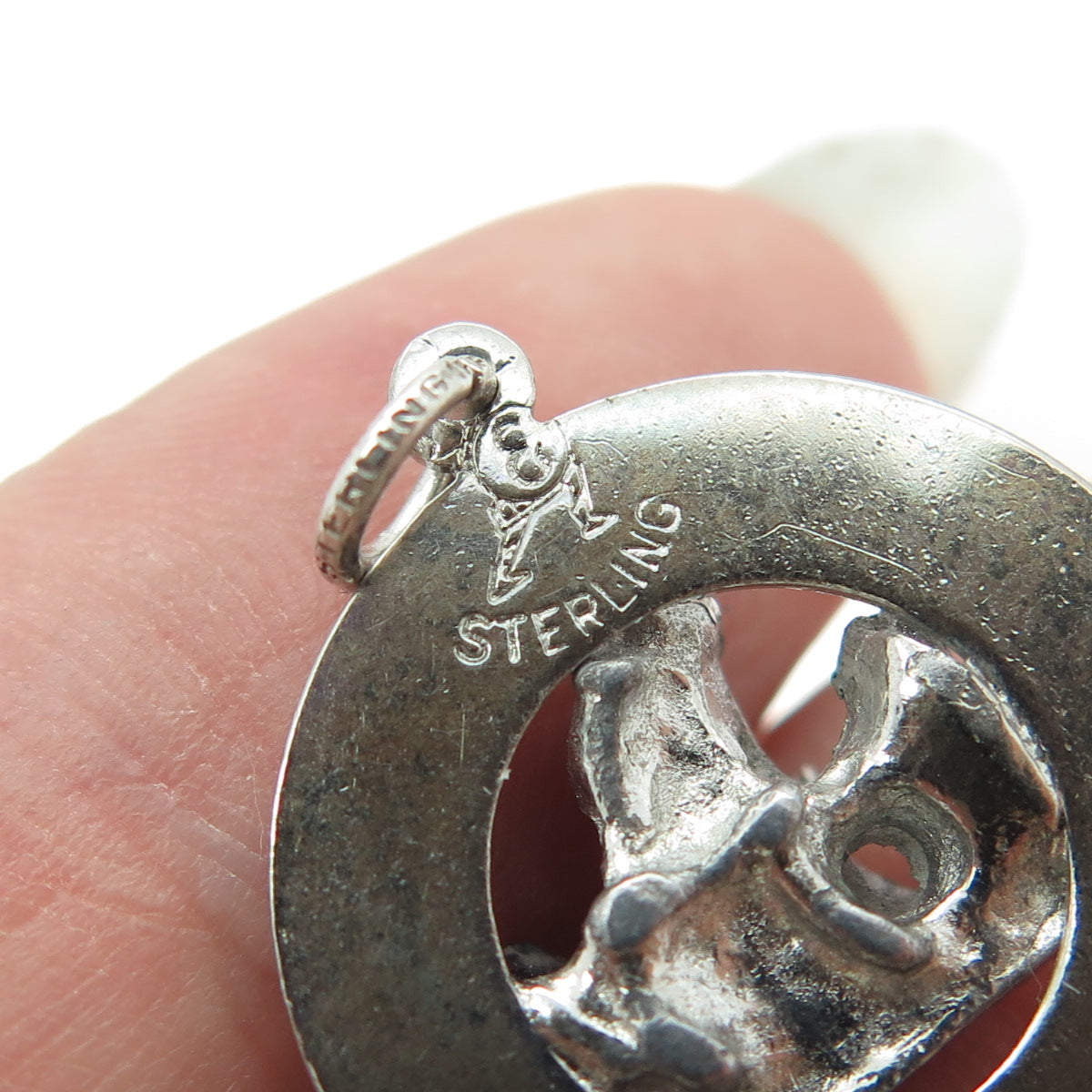 925 Sterling Silver Antique Art Deco Sail Boat Charm Pendant