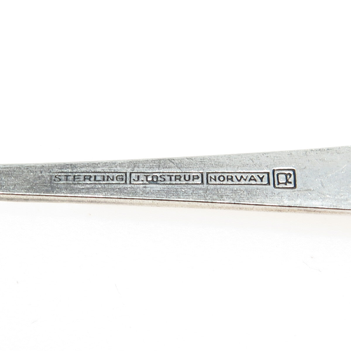 J. TOSTRUP 925 Sterling Silver Antique Art Deco Norway Enamel Coffee Spoon