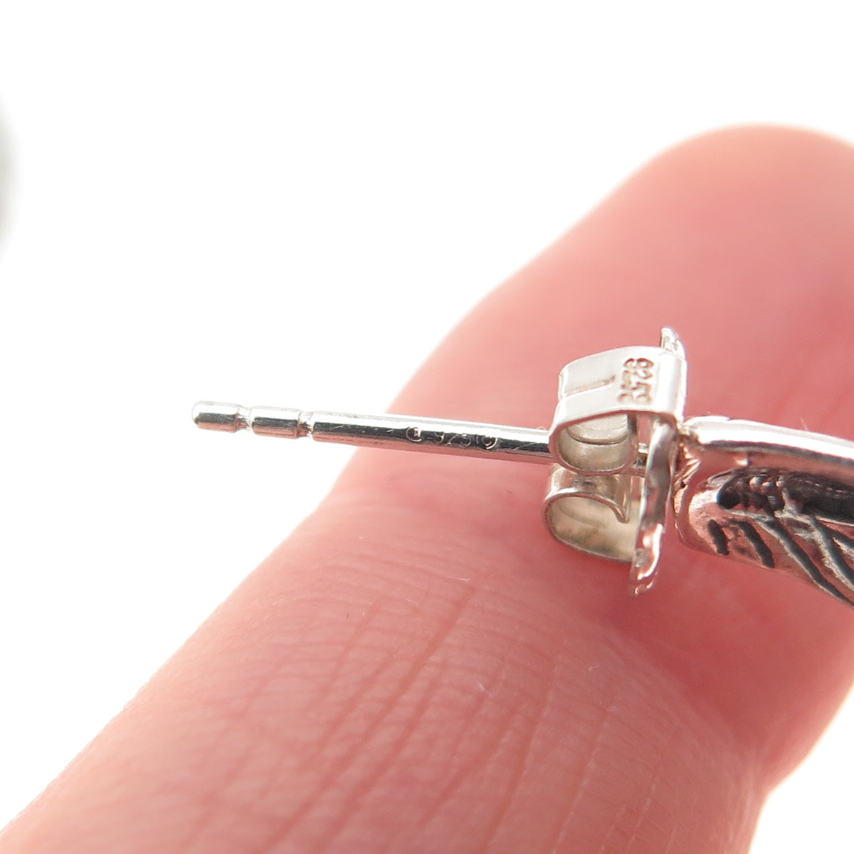 Carolyn Pollack 925 Sterling Silver Vintage Floral Ornate Hoop Earrings