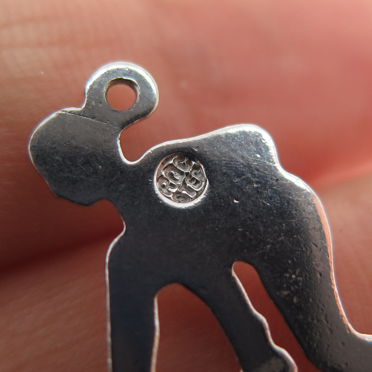 RQC REMBRANDT 925 Sterling Silver Vintage Hockey Player Charm Pendant