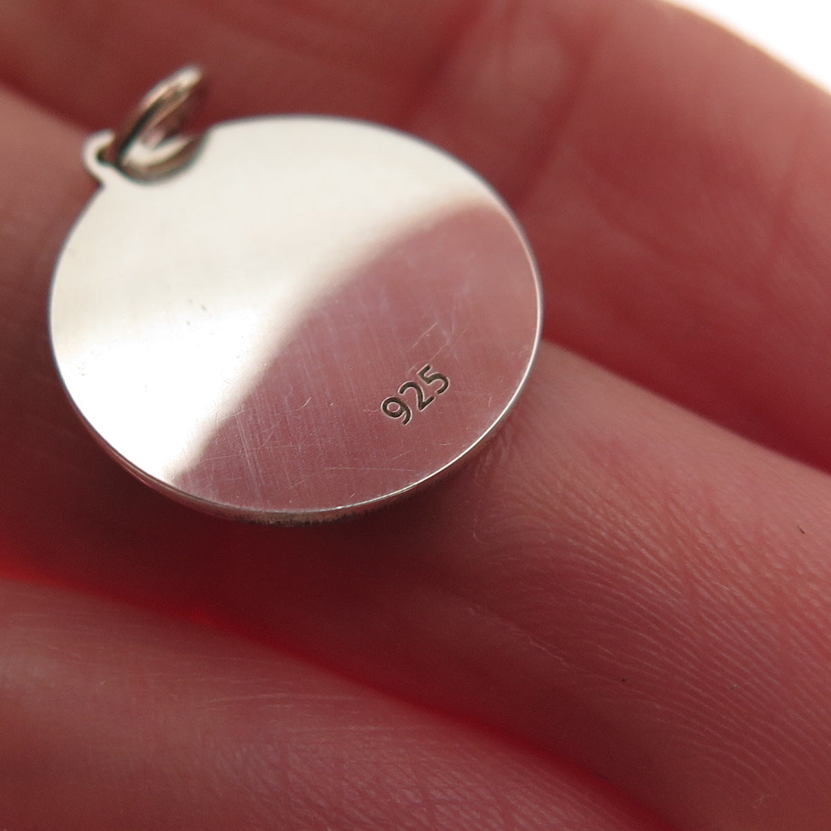 925 Sterling Silver Blue Enamel Aries Zodiac Sign Round Tag Mini Charm Pendant