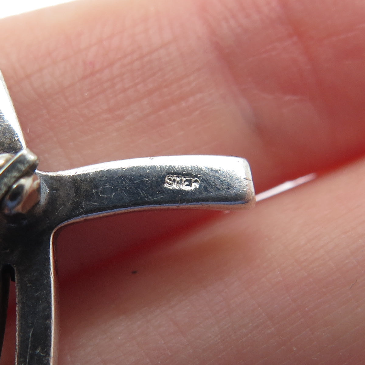 925 Sterling Silver Vintage Ichthys Religious Pin Brooch