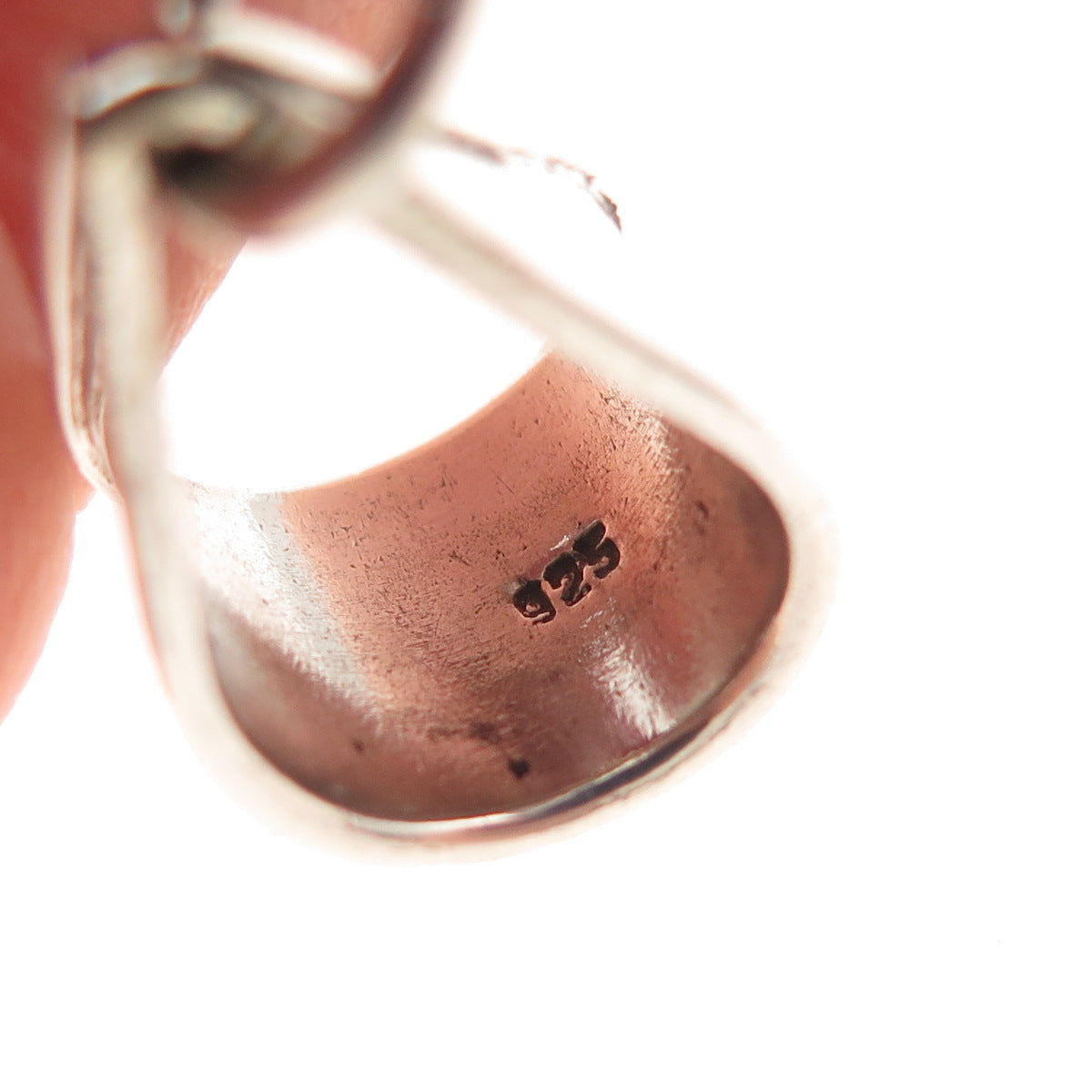 925 Sterling Silver Vintage Amethyst Stalactite Modernist Large 38.3g Pendant