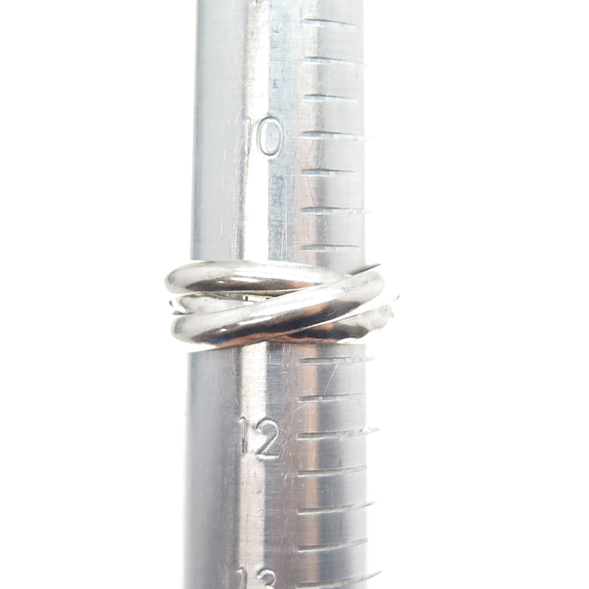 SILPADA 925 Sterling Silver Vintage Interlocked Trinity Band Ring Size 11.25