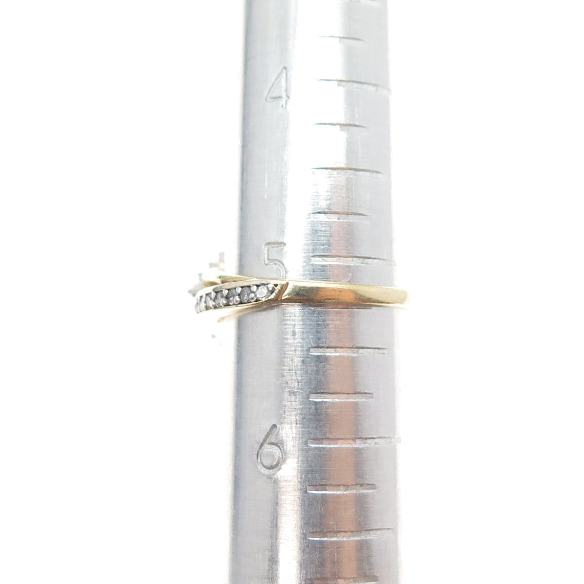 BGE BRADFORD 925 Sterling Silver Gold Plated Real Diamond Ring Size 5.25