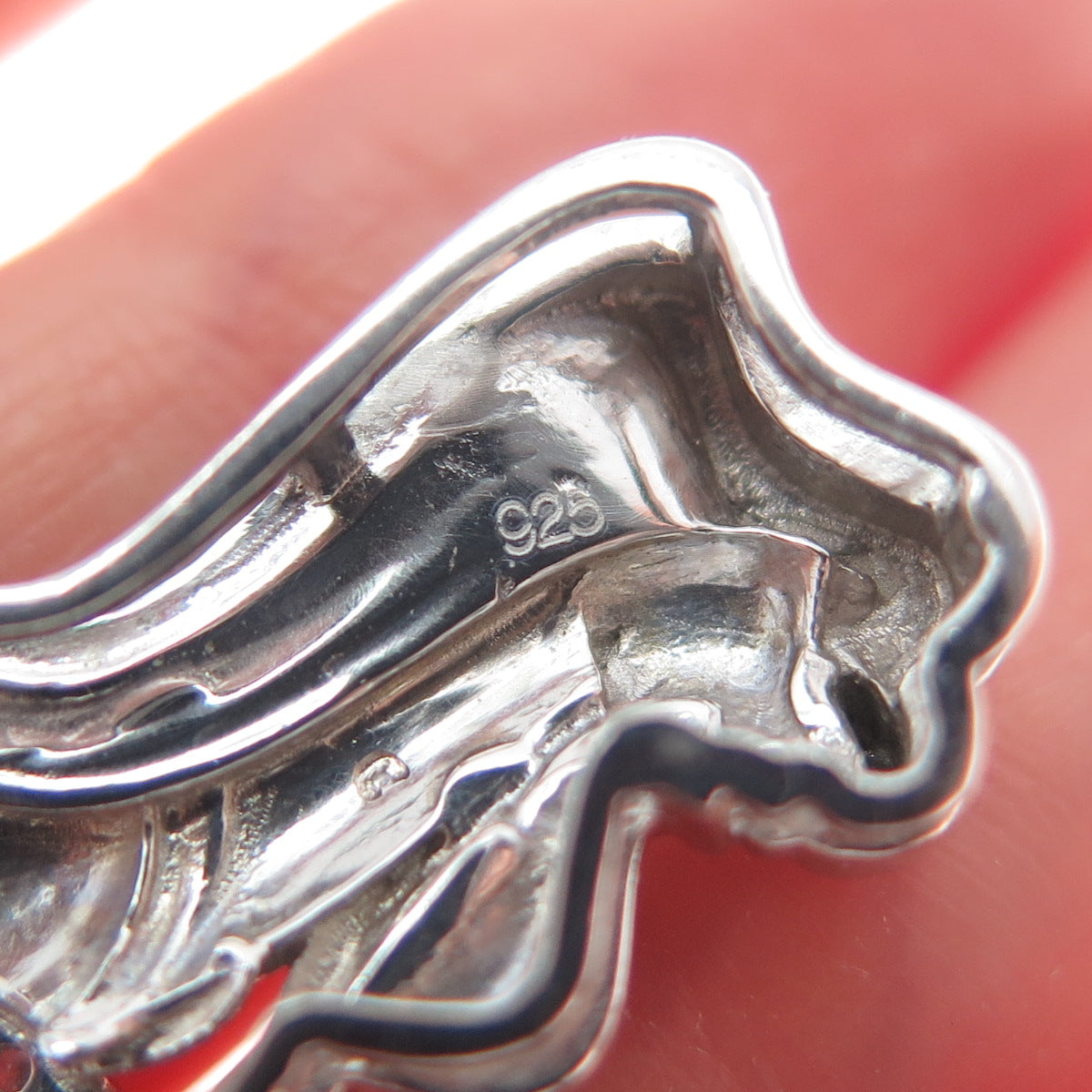 925 Sterling Silver Round-Cut C Z Ariel Mermaid Charm Slide Pendant