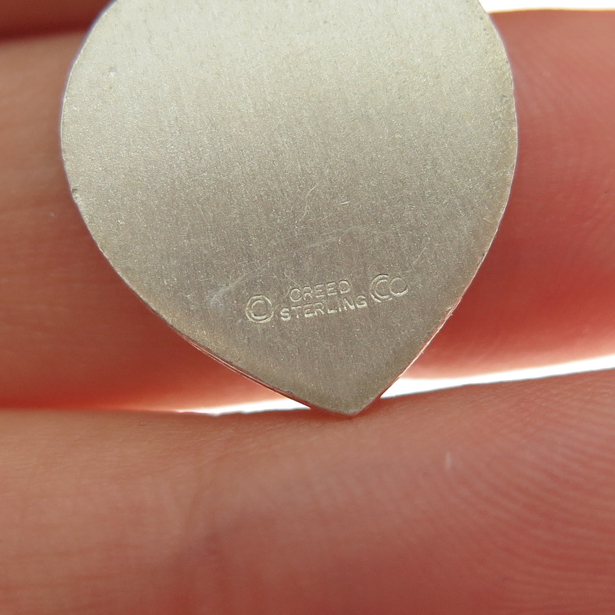 CREED 925 Sterling Silver Vintage Engraved Bridesmaid Heart Charm Pendant
