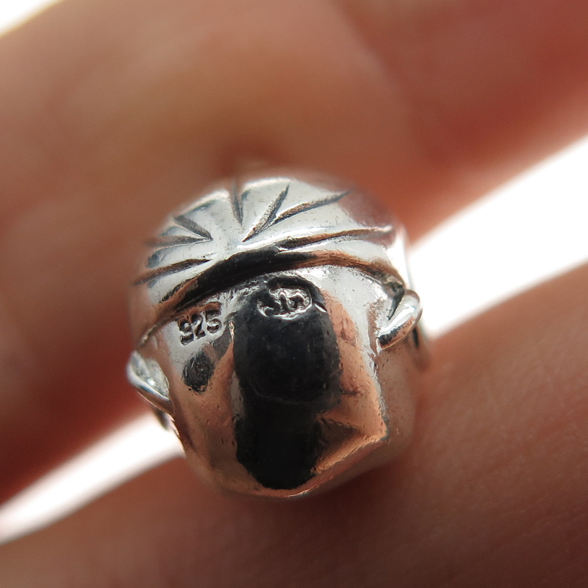 Reflection Beads 925 Sterling Silver Little Girl's Head Slide Bead Charm