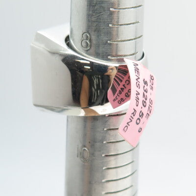 925 Sterling Silver Pave C Z Domed Ring Size 9.25