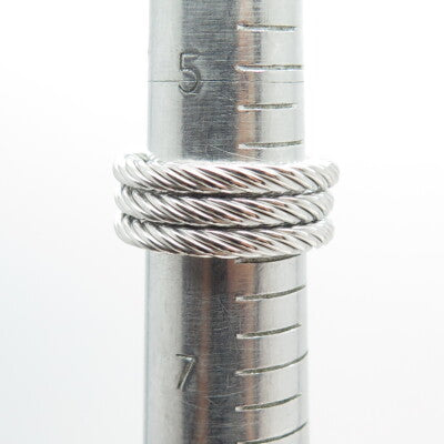 925 Sterling Silver Italy Sleeping Beauty Turquoise Multi-Row Ring Size 6.25