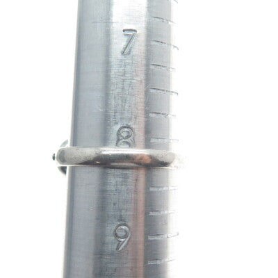 CAROLYN POLLACK 925 Sterling Silver Vintage Real MOP Oxidized Ring Size 8.25