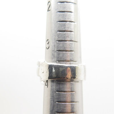 925 Sterling Silver Vintage "NAYA" Name Oxidized Ring Size 4