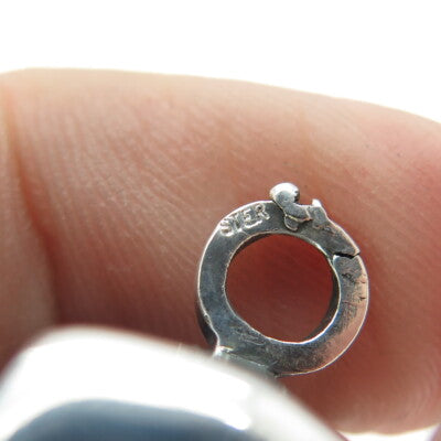 925 Sterling Silver Vintage Elephant Hollow Pendant