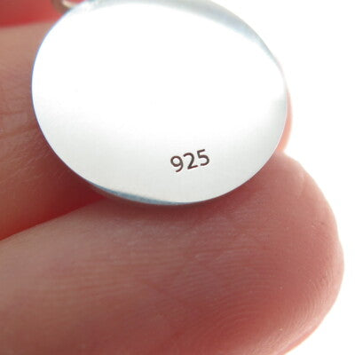 925 Sterling Silver Blue Enamel Capricorn Zodiac Sign Minimalist Charm Pendant