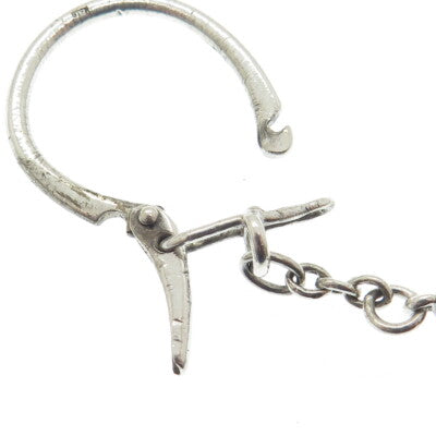 925 Sterling Silver Vintage Buddha Fob Key Chain Ring Holder