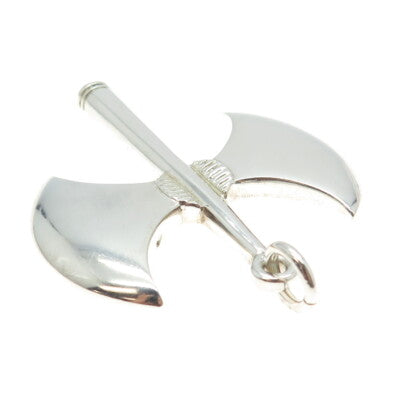 925 Sterling Silver Vintage Axe Large Pendant