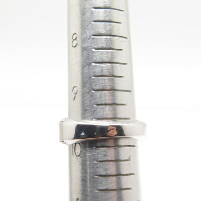 P. NINA 925 Sterling Silver 2-Tone White & Black C Z Ring Size 10
