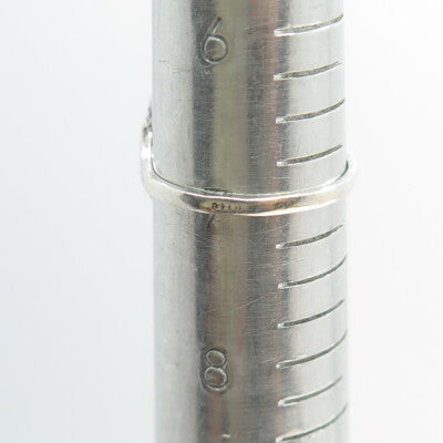 800 Silver Vintage Real Bisbee Turquoise Flower Dome Ring Size 7