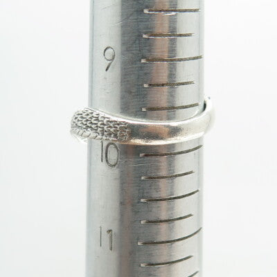 925 Sterling Silver Vintage Real Red Garnet Gemstone Dragon Ring Size 10