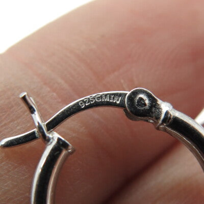 925 Sterling Silver Classic Hinged Hoop Earrings