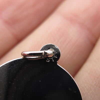 REMBRANDT RQC 925 Sterling Silver Vintage Wine Goblet Religious Charm Pendant