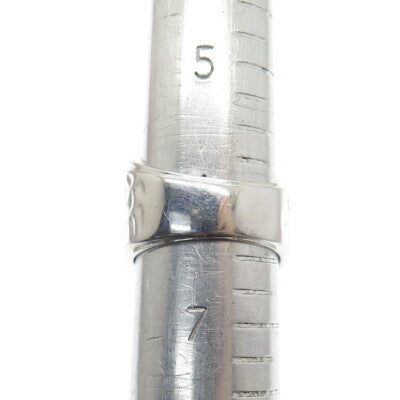 925 Sterling Silver Real Turquoise Gemstone Hammered Finish Ring Size 6.5