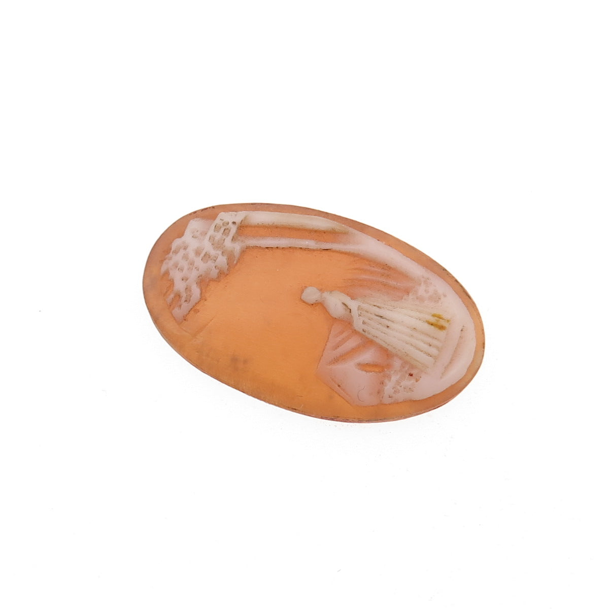 Antique Art Deco Real Mother-of-Pearl Lady Cameo