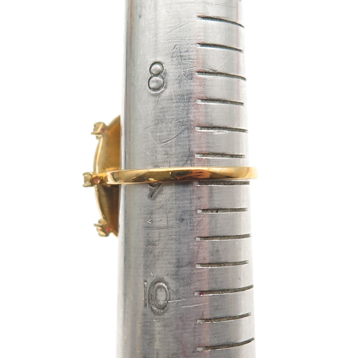 DASAN 925 Sterling Silver Gold Plated Real Opal Inlay & Amethyst Ring Size 9