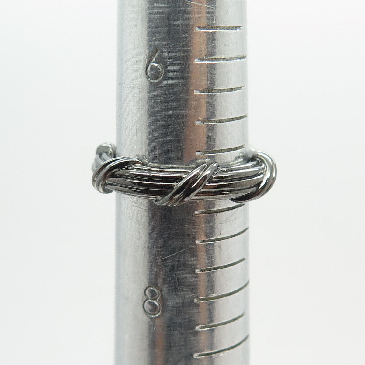 PETER THOMAS ROTH 925 Sterling Silver Black Rhodium Modernist Band Ring Size 7
