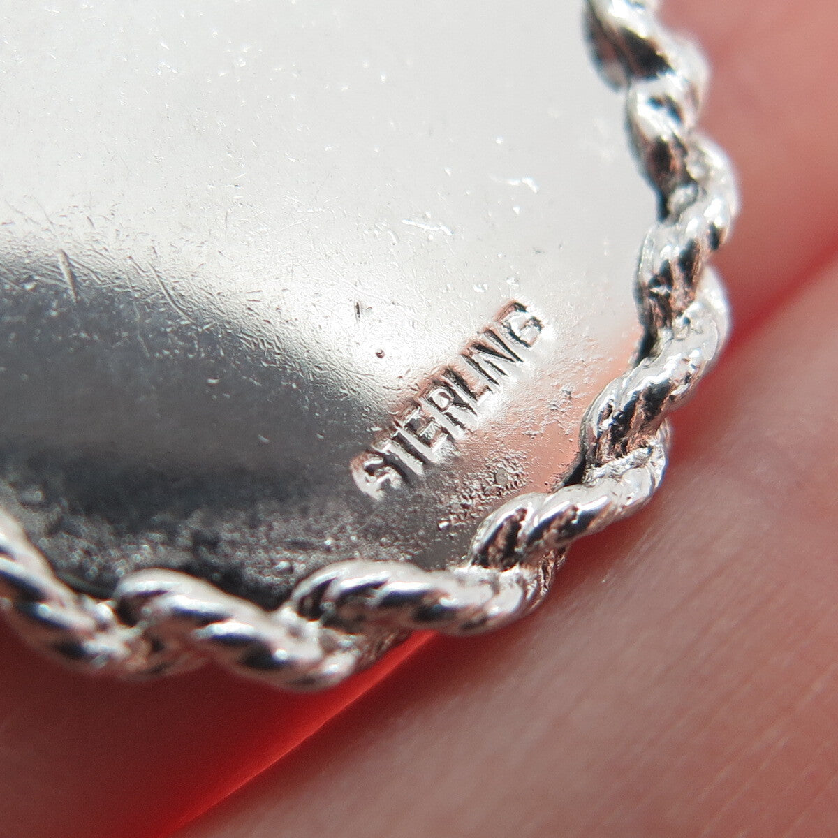 925 Sterling Silver Vintage Merry Christmas Charm Pendant