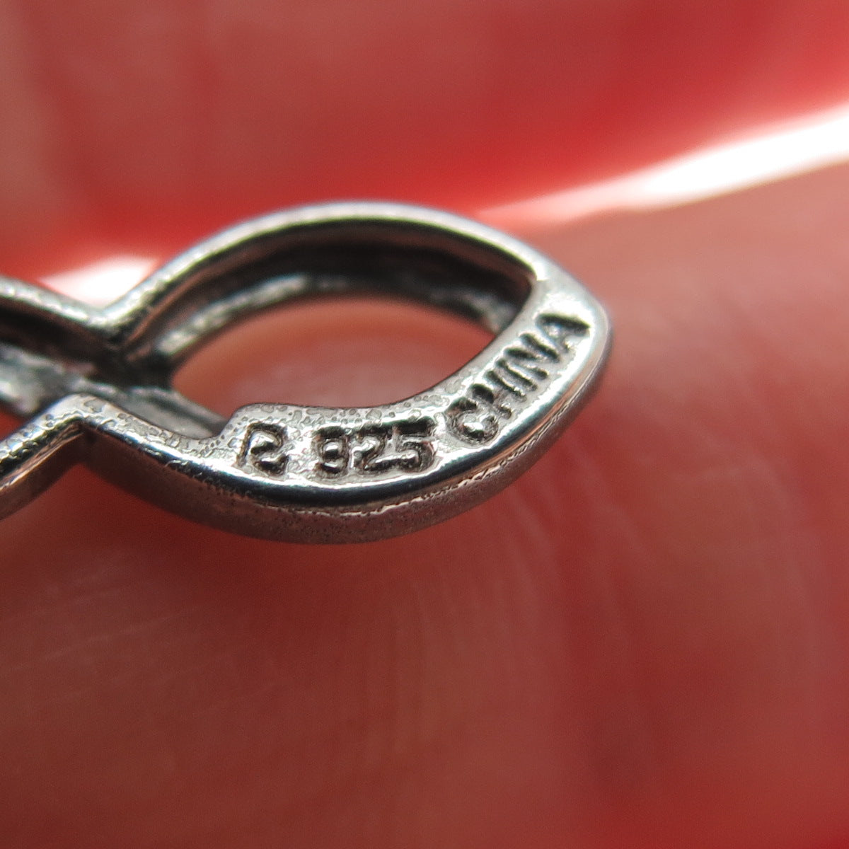 ROSS SIMONS Sterling Silver Black Rhodium Real Diamond Accent Infinity Pendant