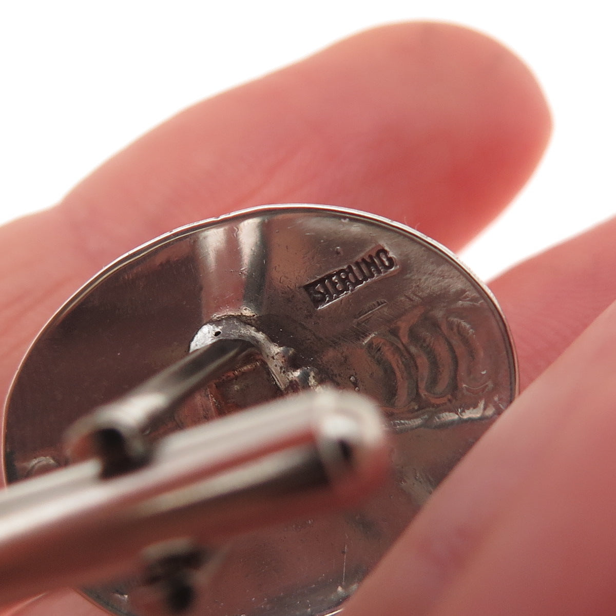 Old Pawn 925 Sterling Silver Vintage Southwestern Turquoise Tribal Cufflinks