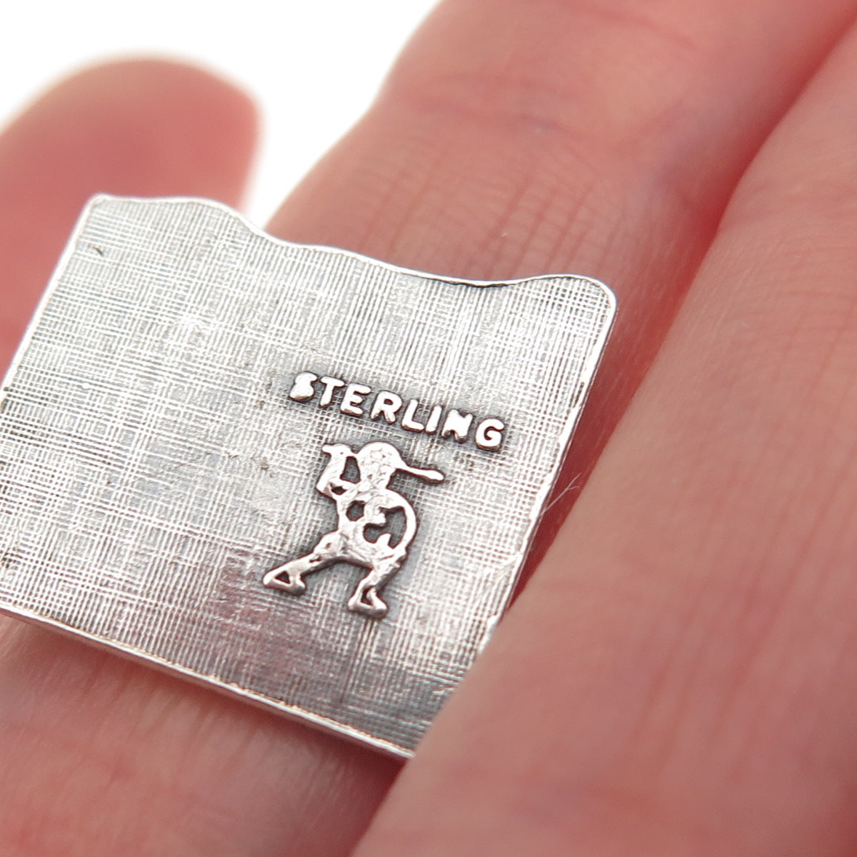 Elco 925 Sterling Silver Vintage Wtshighton DC Oxidized Charm Pendant
