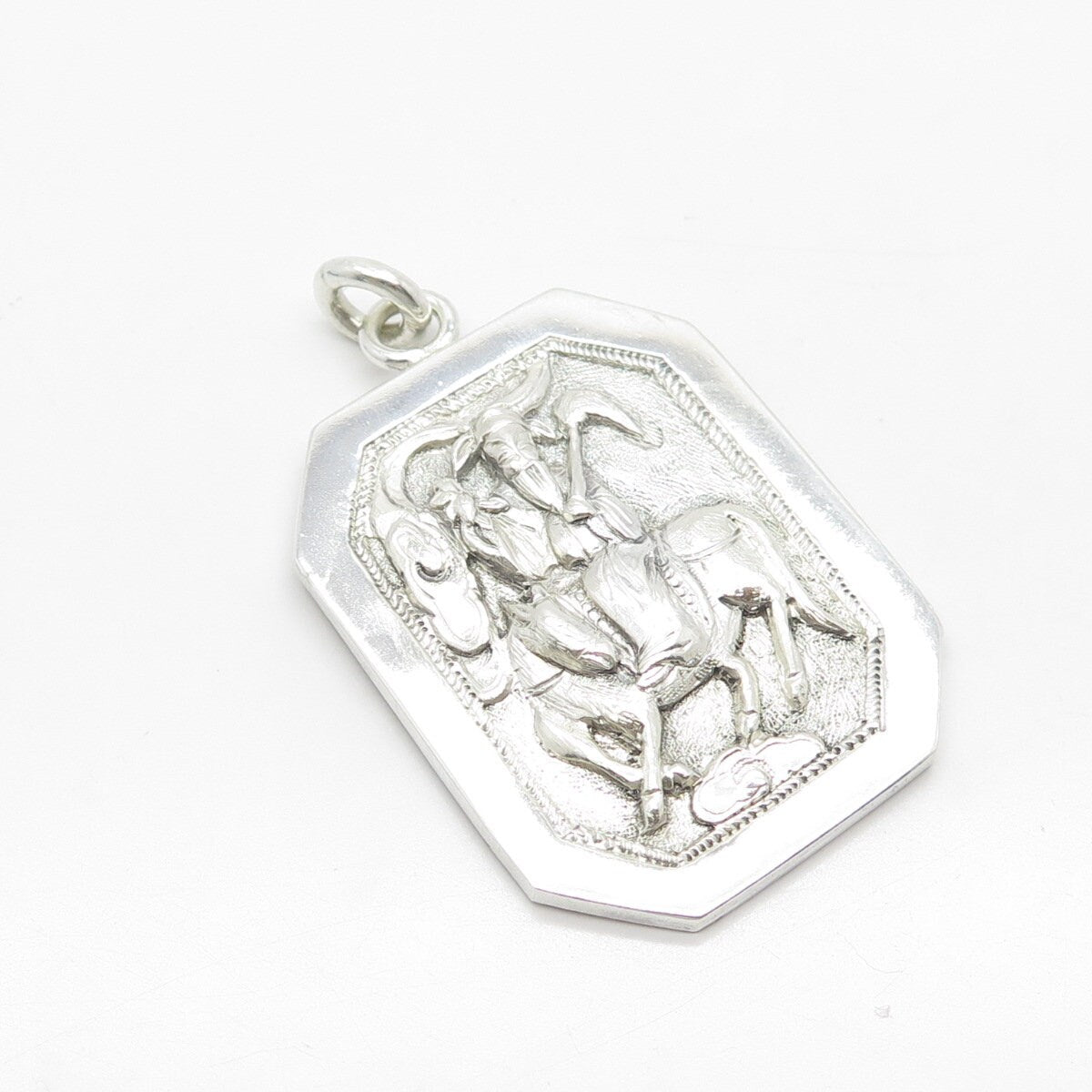 925 Sterling Silver Vintage Chinese Character Storyteller Pendant