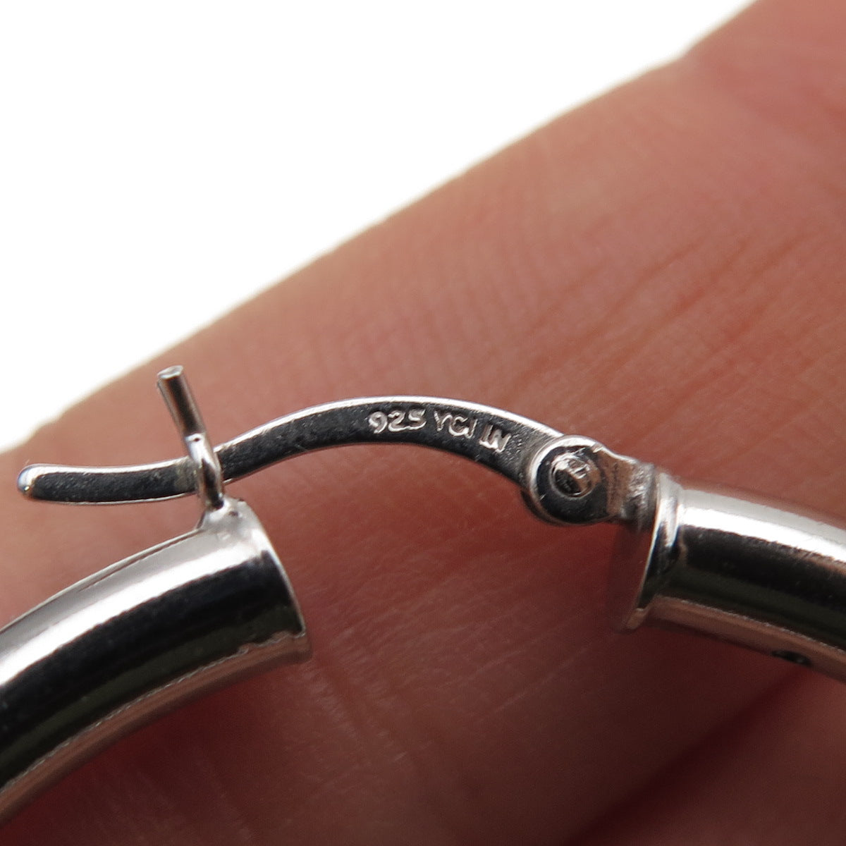 925 Sterling Silver Large Hoop Earrings