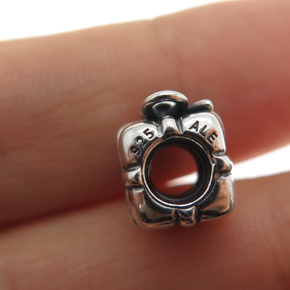 PANDORA 925 Sterling Silver Present Box Slide Bead Charm