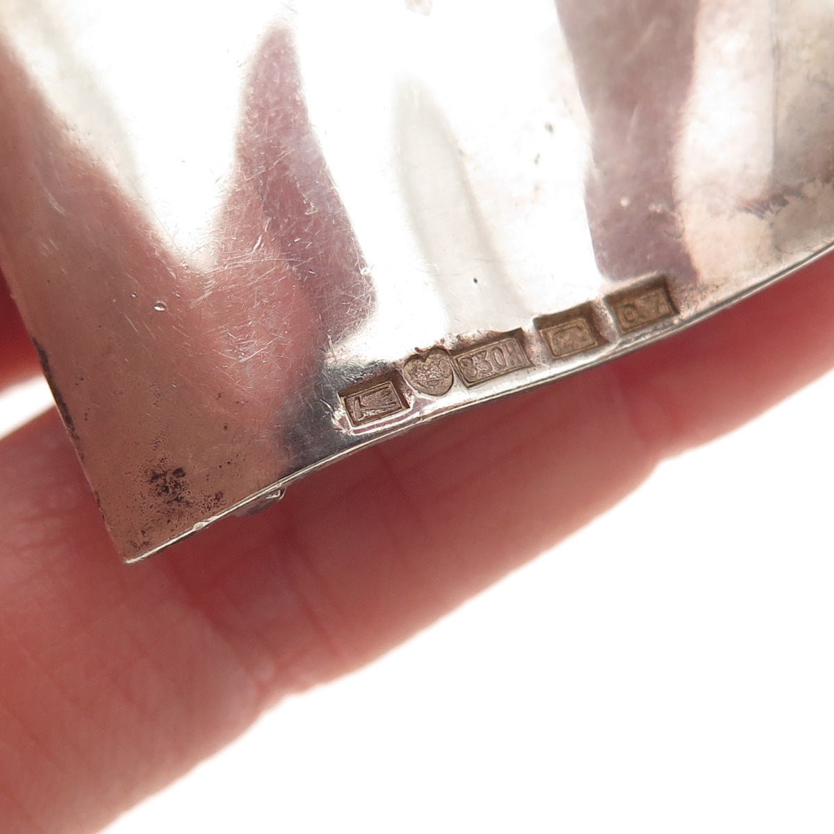 Kultateollisuus Ky 830H Silver Vintage 1969 Finland Modernist Oxidized Pendant