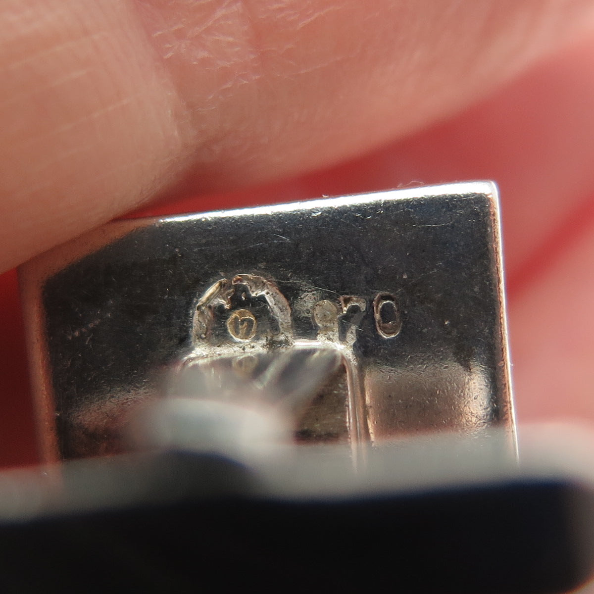 ANTONIO PINEDA 970 Silver 2-Tone Vintage Mexico Modernist Geometric Cufflinks