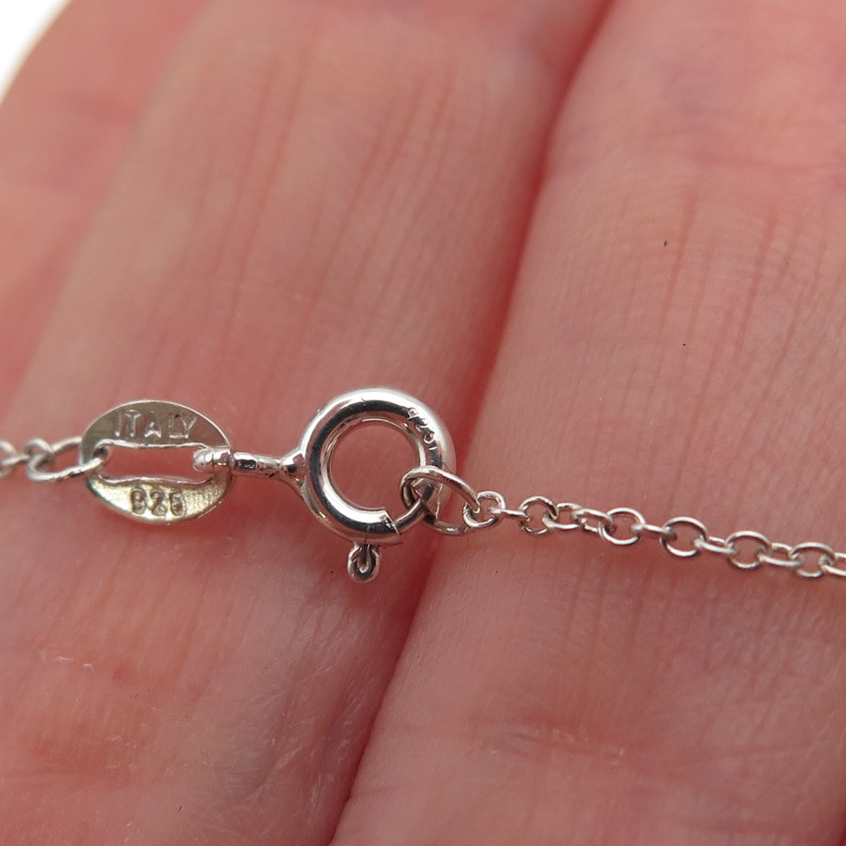 925 Sterling Silver Round-Cut C Z Love You Mom Heart Cable Chain Necklace 18"