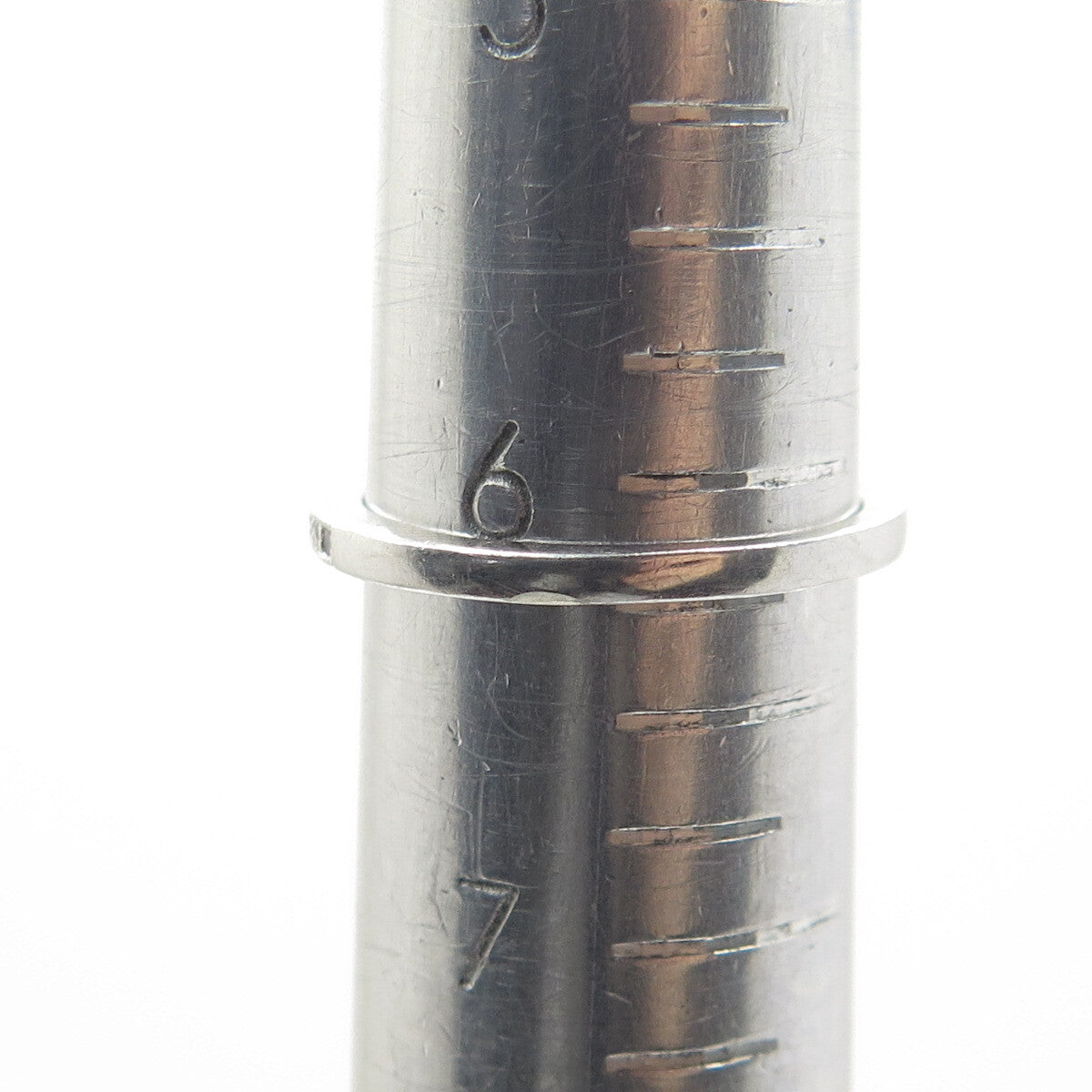 COLIBRI 925 Sterling Silver Round-Cut C Z Half Eternity Band Ring Size 6.25