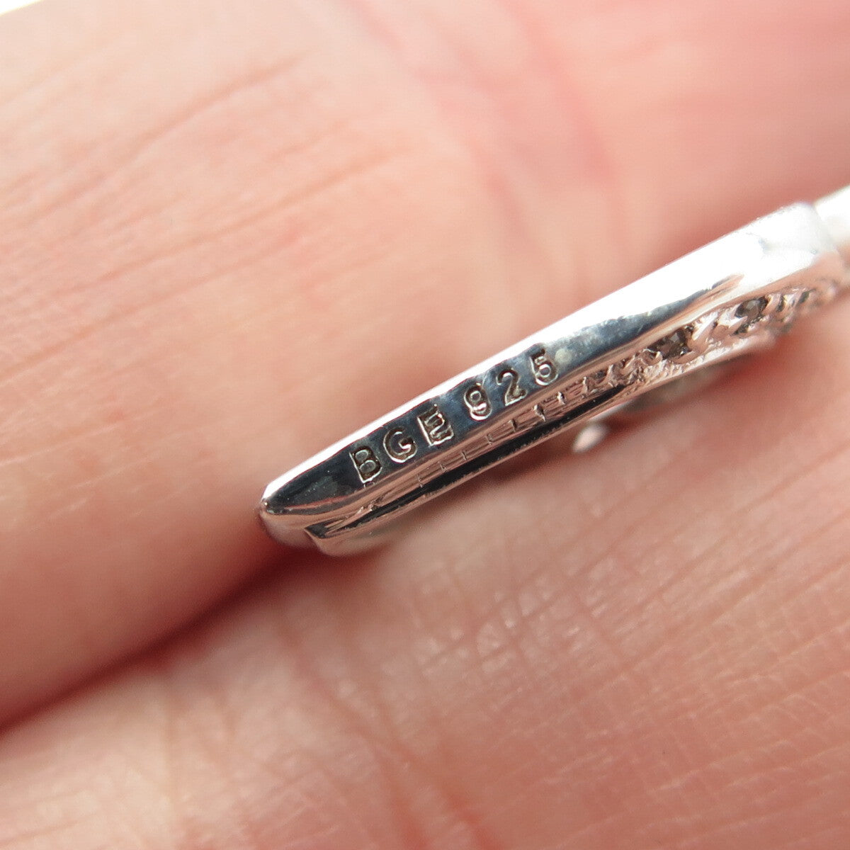 BGE Bradford Sterling Silver Real Diamond Mom & Daughter Forever Heart Pendant