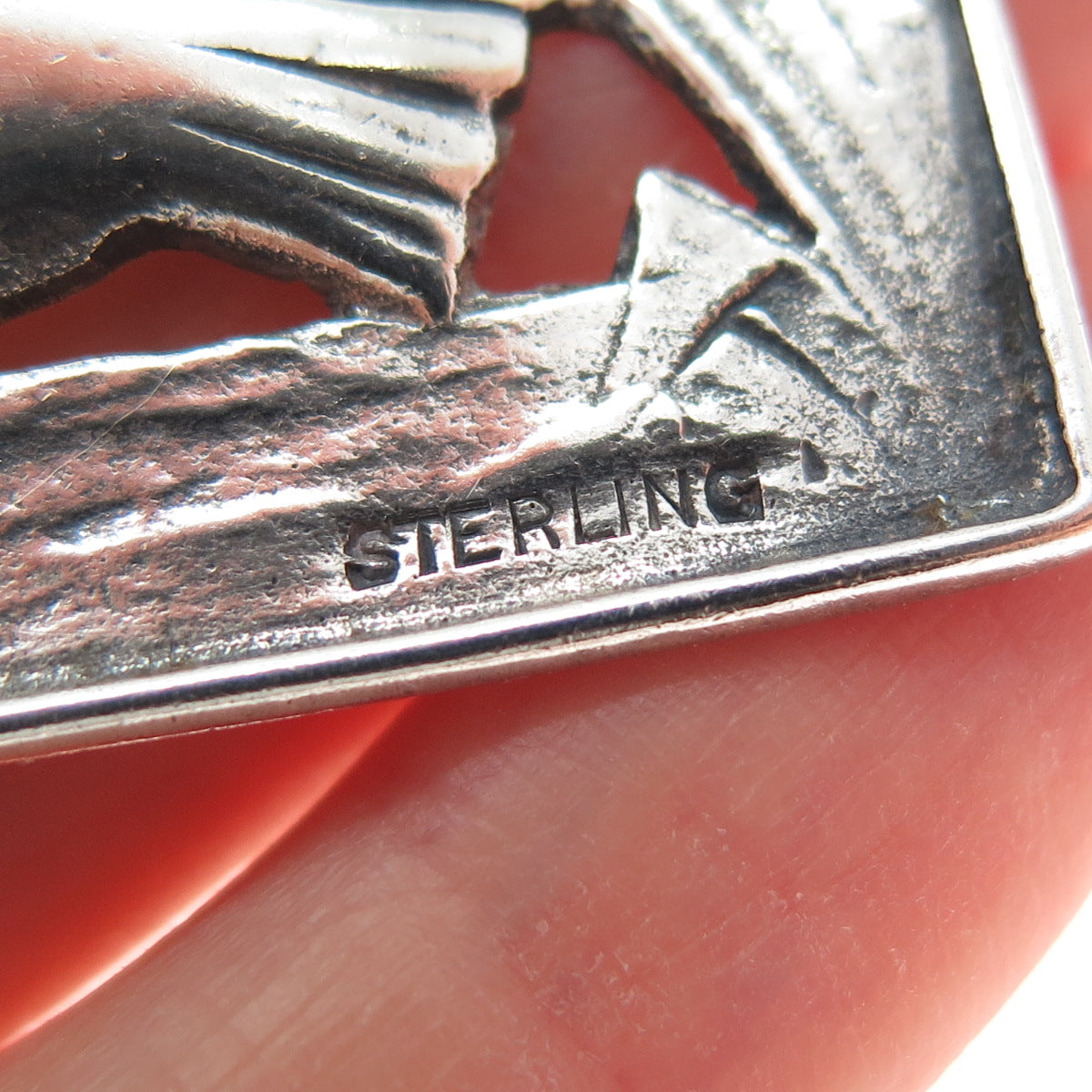 925 Sterling Silver Vintage Swan Bird Oxidized Pin Brooch