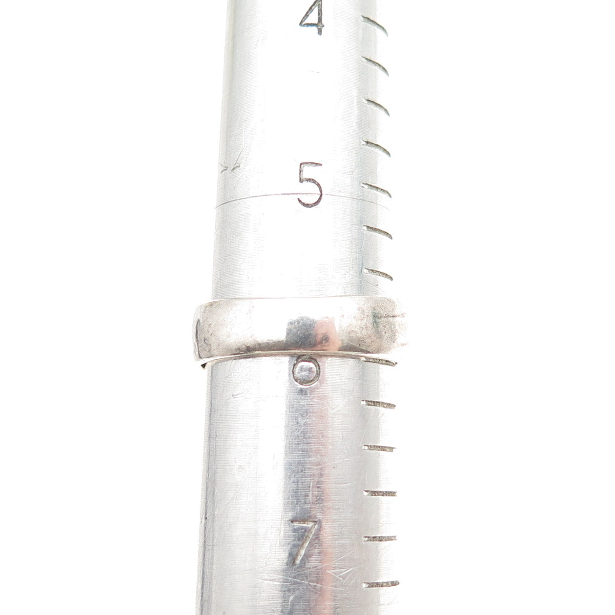 925 Sterling Silver Vintage Modernist Ribbed Oxidized Ring Size 6